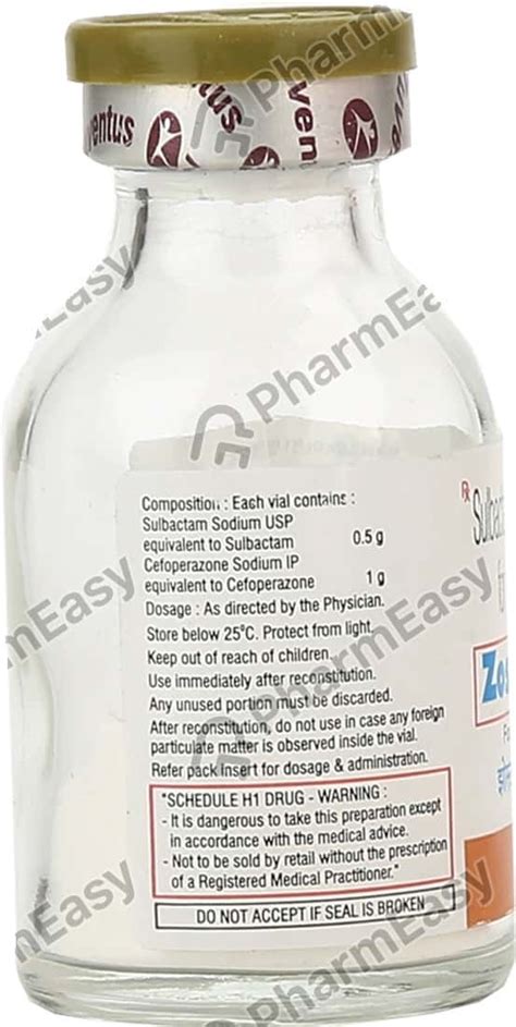 sulzid 1.5|S Zone 1.5gm Dry Vial Of 1 Powder For Injection .